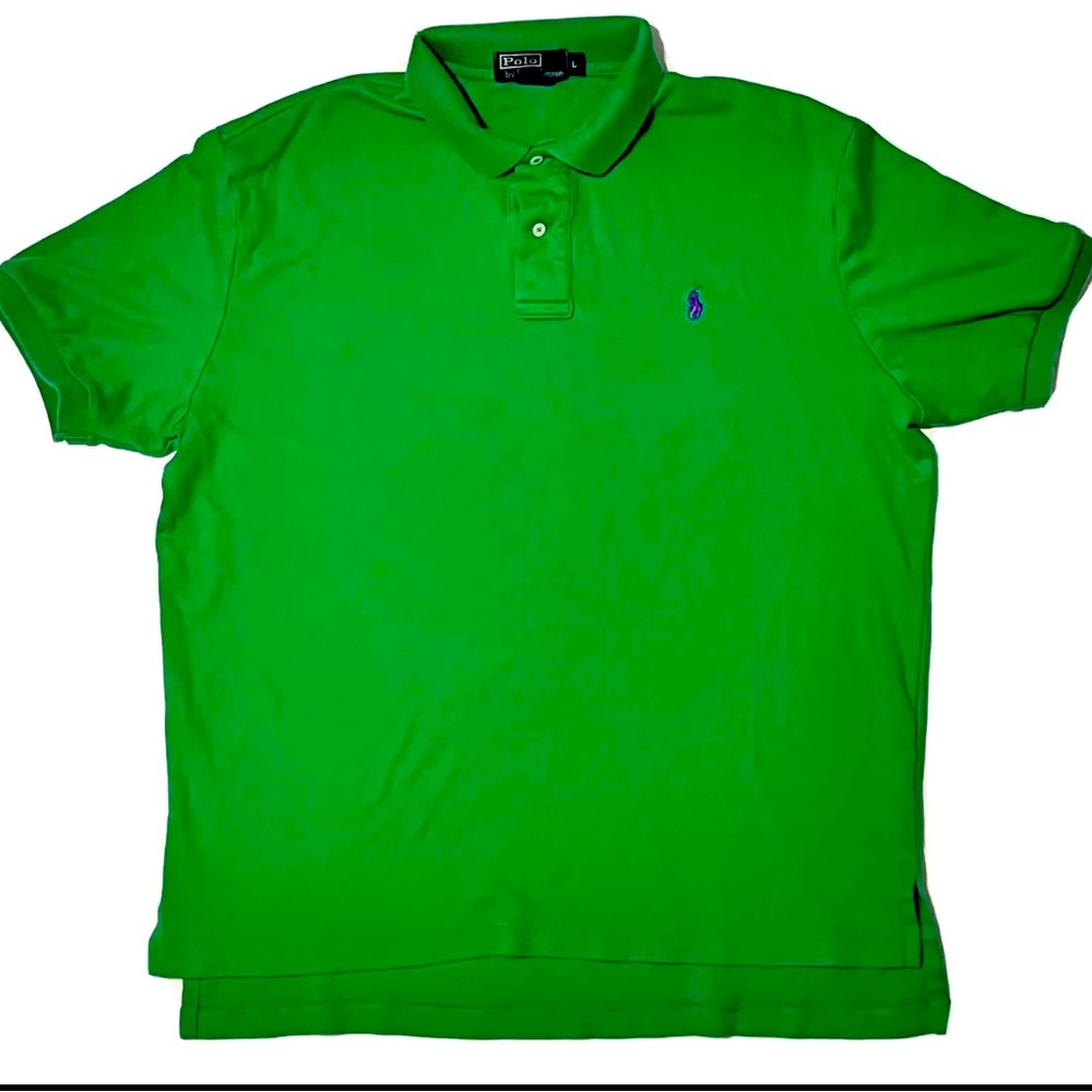 POLO RALPH LAUREN Soft Touch Polo Shirt L Large Green Cotton